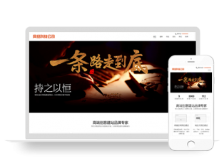 响应式高端网络公司模板网站建设类源码下载